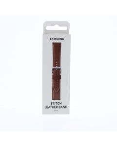 Samsung NEW Watch Band FIT Samsung 22MM STITCH LEATHER BAND Brown  - (ET-SLR84LAEGUJ)