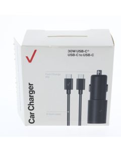 Verizon A-STOCK Car Lighter to USB-C Car Charger 30W 3AMP Black - (VPC30WPDCTOC-A)