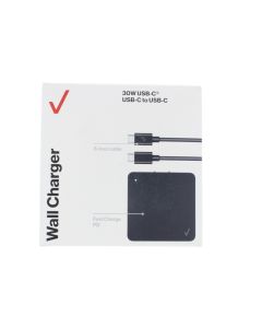 Verizon NEW USB-C Wall Charger 30W 3AMP 6FT Usb-C To Usb-C Cable Included Black - (TVL30WPDCTOC-A)