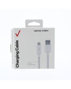 Verizon A-STOCK Braided Cable USB-A To Lightning 3 Meter (9.8 ft) White - (CAB10LTOABWHT-A)
