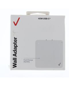 Verizon NEW USB-C Wall Charger 45W 3AMP White - (TVL45WPPSCVWHT-A)
