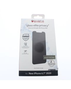 ZAGG NEW Screen Protector FIT Apple iPhone 12 pro Max 2020 6.7" Glass Elite privacy+ Tinted - (ZAG200106809-V)