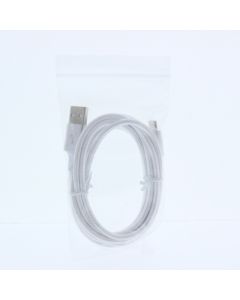 ATT NEW Braided Cable USB-A To USB-C 1.8 Meter (5.9 ft) 1 White 