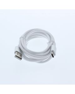 ATT A-STOCK Braided Cable USB-A To USB-C 1.8 Meter (5.9 ft) White 