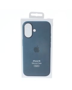 Apple NEW Case FIT Apple iPhone 16 Silicone Case Magsafe Lake Green - (MYY83ZM/A)