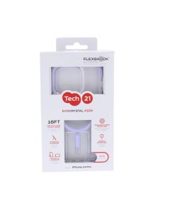 Tech 21 B-STOCK Case FIT Apple iPhone 14 Pro EvoCrystal Kick Clear/purple - (T21-10391)