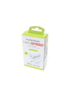 Pure Gear NEW Car Lighter to USB-C Car Charger 20W + 3FT. Usb-C To Lightning Cable White  