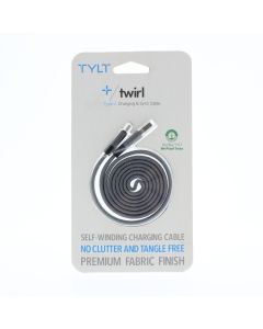 Tylt NEW Braided Cable USB-A To USB-C 1 Meter (3.2 ft) TWIRL Gray 