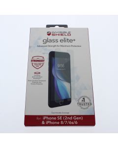 ZAGG NEW Screen Protector FIT Apple iPhone SE ( 2nd ) & iPhone 8/7/6s/6 Glass Elite + Clear - (ZAG200105346-V)