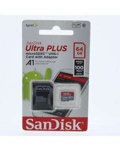 Sandisk NEW Ultra Plus Micro SDXC 32GB With Adapter Black - (SDSDQUA-032G-AP35A)