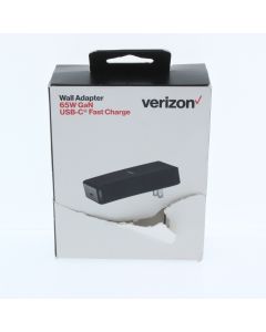 Verizon NEW USB-C Wall Charger 65W 3.25AMP Black - (TVL65WGANTYPEC)