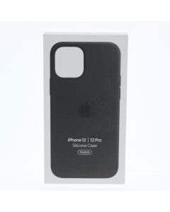 Apple NEW Case FIT Apple iPhone 12 /12 Pro Silicone Case Magsafe Black - (MHL73ZM)