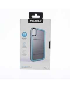 Pelican NEW Case FIT Apple iPhone Xs. iPhone X Grey/Aqua - (C37000-001B-WGLQ)