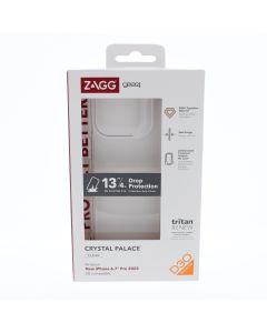 ZAGG A-STOCK Case FIT Apple iPhone 14 Pro Max. iPhone 6.7" Pro 2022 Gear4 Crystal Palace  Clear 