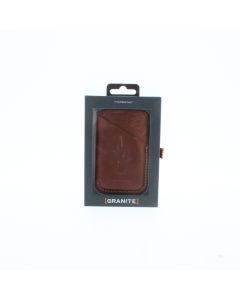 Granite A-STOCK For Palm Wallet Folio Saffiano Leather holds 2 cards Brown - (GRPALMPPTCASBK)