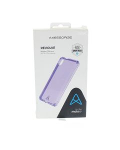 Axessorize A-STOCK Case FIT Motorola Moto e6 Revolve Rugged TPU case Clear / Purple - (MOTO1402)