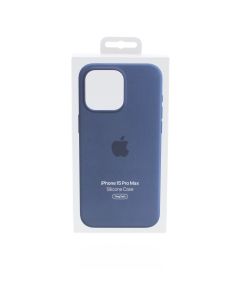Apple NEW Case FIT Apple iPhone 15 Pro Max Silicone Case Magsafe Storm Blue - (MT1P3ZM/A)