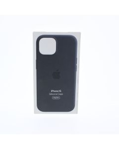 Apple NEW Case FIT Apple iPhone 15 Silicone Case Magsafe Black - (MXPD3ZM/A)