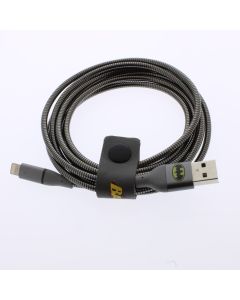 Universal NEW Cable USB-A To Lightning 2 Meter (6 ft) Batman Gray/Silver 