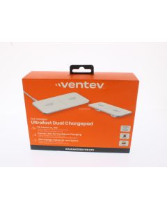 Ventev NEW Wireless Charging Pad Wall Charger 15W DUAL White - (WHT-262043)