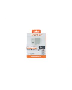 Ventev A-STOCK Dual USB-C Wall Charger 65W ULTRA FAST White 