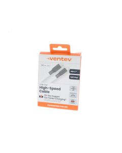 Ventev A-STOCK Cable USB-C To Lightning 1 Meter (3.2 ft) Flat White/Gray - (248177)