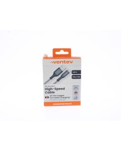 Ventev NEW Braided Cable USB-A To USB-Micro 2 Meter (6 ft) Gray - (248173)