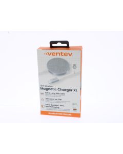 Ventev NEW Wireless Charging Pad USB-C Wall Charger 15W Magnetic BRAIDER 10ft White - (247259)